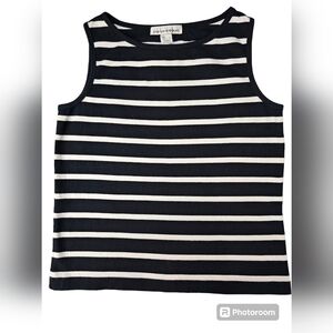 Jones New York Sport Large Black & White  Tank Top